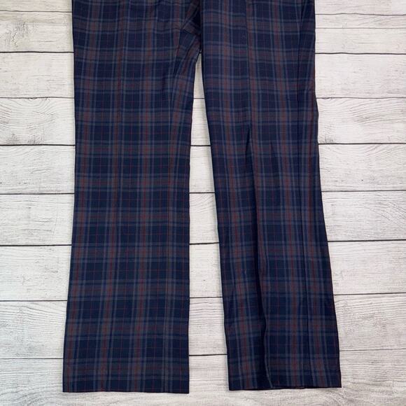 Original Penguin NWT Men's Margate Slim Fit Pants Navy Red & Gray Plaid Size 33 - Picture 2 of 9